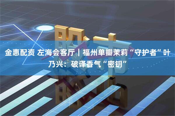 金惠配资 左海会客厅｜福州单瓣茉莉“守护者”叶乃兴：破译香气“密钥”